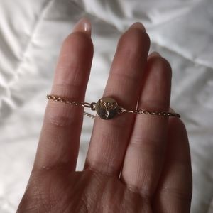 Gold angel anklet